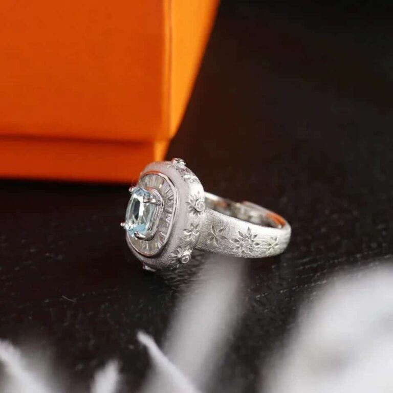 Opulent Gemstone Halo Ring